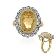 Zilveren ring met een citrien