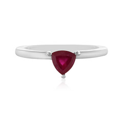 Zilveren ring met een Madagaskar Robijn