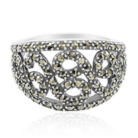 Zilveren ring met marcasieten