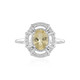 Zilveren ring met een gele beril