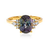 Gouden ring met een Onverhitte Tanzaniet (CIRARI)