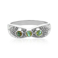 Zilveren ring met kattenoog-alexandrietstenen