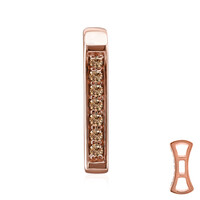 Gouden hanger met SI1 Argyle Rose De France Diamanten