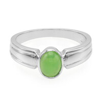 Zilveren herenring met een keizerlijk chrysopraas