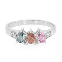 Zilveren ring met saffieren