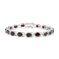 Zilveren armband met granaten