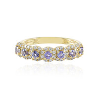 Gouden ring met tanzanieten