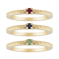 Zilveren ring met een robijn