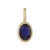Zilveren hanger met een Madagaskar Blauwe Saffier