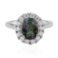 Zilveren ring met een mystieke kwarts