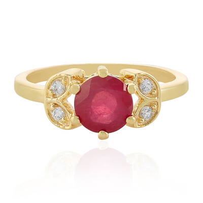Zilveren ring met een Madagaskar Robijn