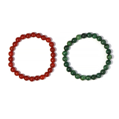 Armband met groene jade