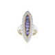 Zilveren ring met tanzanieten (Gems en Vogue)