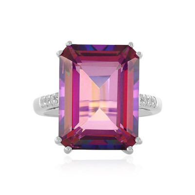 Zilveren ring met een Paarse Mystieke Topaas