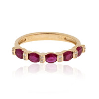 Gouden ring met AAA Mozambique Robijnen (CIRARI)