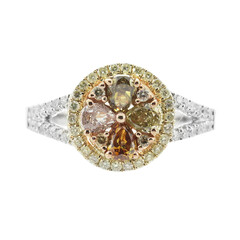 Gouden ring met SI2 Fancy Diamanten (CIRARI)