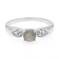 Zilveren ring met een spectroliet