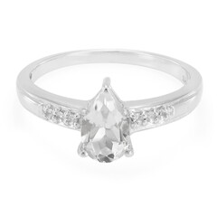 Zilveren ring met een gletsjer-topaas