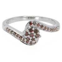 Zilveren ring met Fancy diamanten