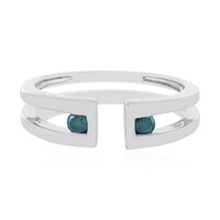 Zilveren ring met I3 Champagne Diamanten