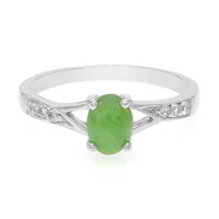 Zilveren ring met een keizerlijk chrysopraas