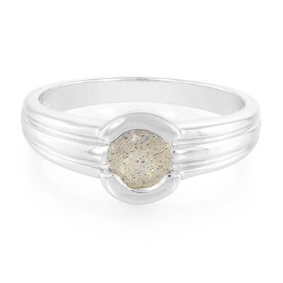 Zilveren ring met een spectroliet