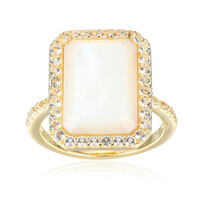 Zilveren ring met een parelmoer