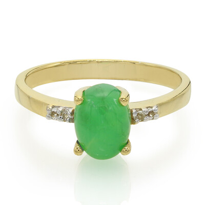 Zilveren ring met een keizerlijk chrysopraas