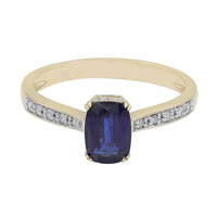 Gouden ring met een kyaniet