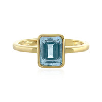 Zilveren ring met een hemel-blauwe topaas