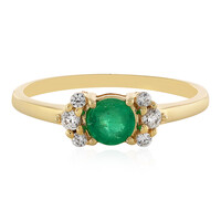 Gouden ring met een Zambia-smaragd