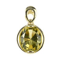 Gouden hanger met een limoen citrien