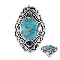 Zilveren ring met een turkoois (Art of Nature)