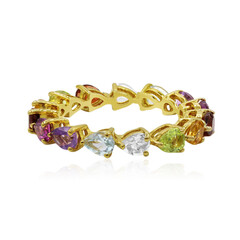 Zilveren ring met rhodolieten