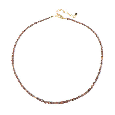 Zilveren halsketting met Chocolate Diamonds