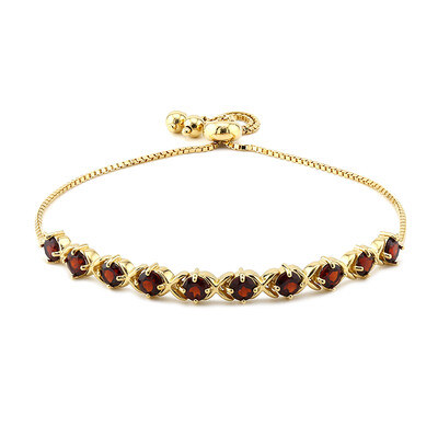 Zilveren armband met granaten