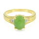 Zilveren ring met een keizerlijk chrysopraas