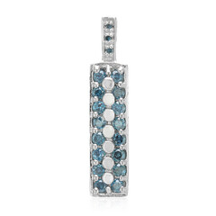 Zilveren hanger met Fancy diamanten