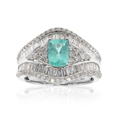 Gouden ring met een Paraiba toermalijn (CIRARI)