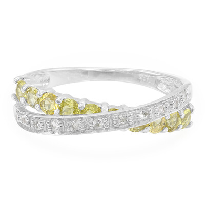 Zilveren ring met koper toermalijnen