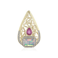 Gouden hanger met een Welo-opaal (Ornaments by de Melo)