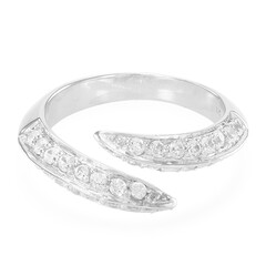 Zilveren ring met zirkonen