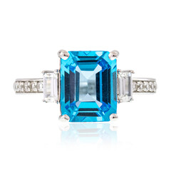 Zilveren ring met een Marambaia-topaas