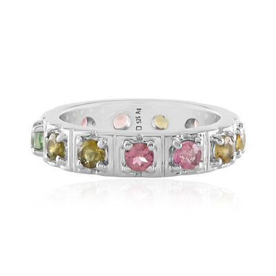 Zilveren ring met toermalijnen