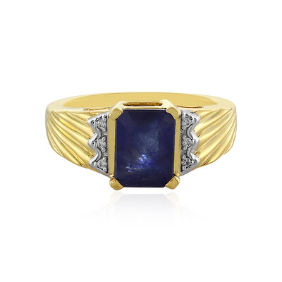 Zilveren ring met een Madagaskar Blauwe Saffier