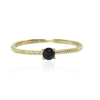 Gouden ring met een zwarte diamant