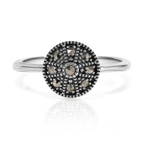 Zilveren ring met een marcasiet