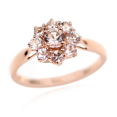Gouden ring met een morganiet