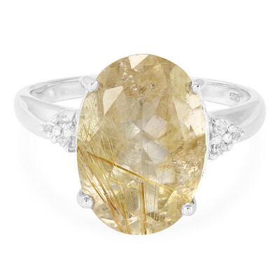 Zilveren ring met een rutielkwarts