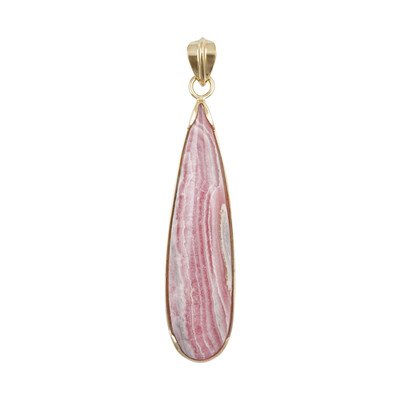 Zilveren hanger met een rhodochrosiet (Bali Barong)